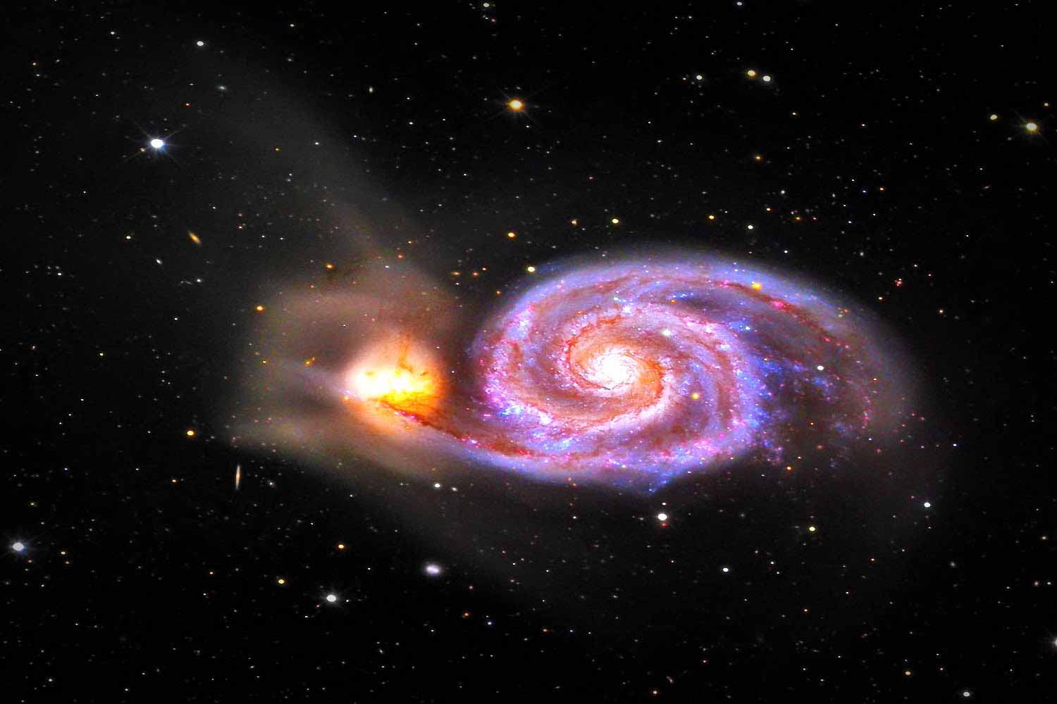 Художественное изображение квазара