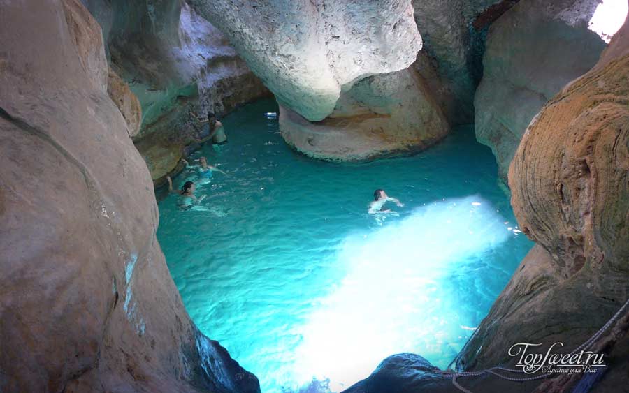 Карстовые пещеры, заполненные водой