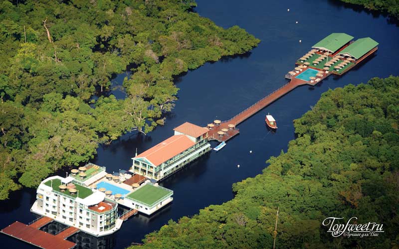 Amazon Jungle Palace. Уникальные отели на воде