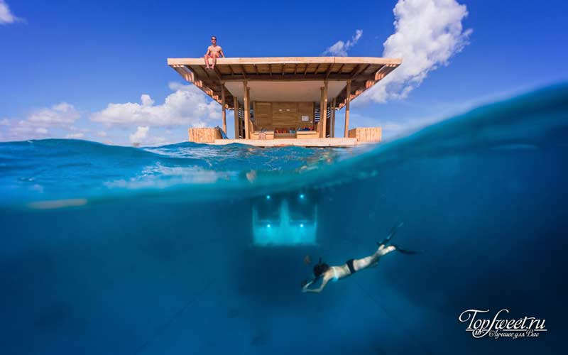 Manta Resort, Занзибар, Африка. Уникальные отели на воде